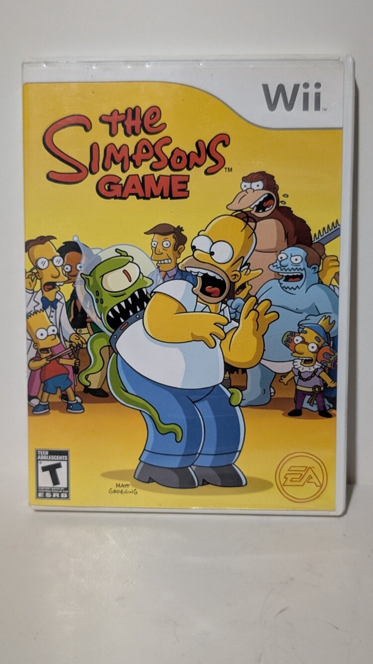 The Simpsons Game Nintendo Wii CIB Tested & Working NTSC-U/C